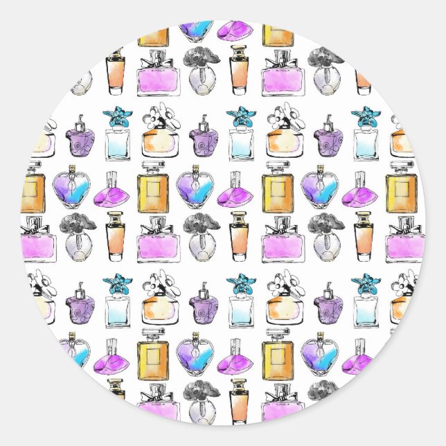 Pegatina Redonda Perfumes Art (Anverso)