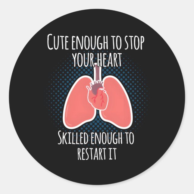 Pegatina Redonda Perfusiólogo perfusionista (Anverso)