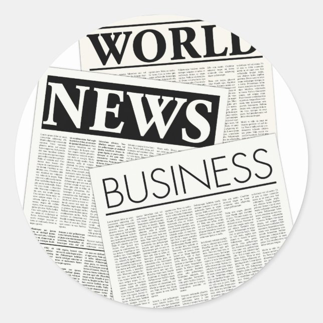 Pegatina Redonda Periódicos (Anverso)