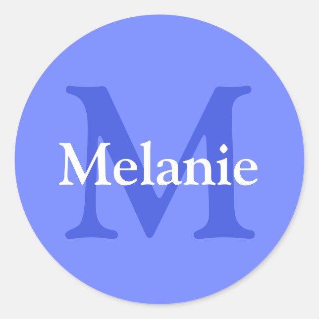 Pegatina Redonda Periwinkle personalizado (Anverso)