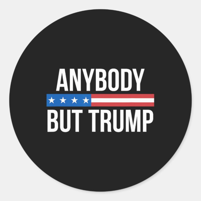 Pegatina Redonda Pero el presidente de Trump, Donald Trump, 2024 (Anverso)