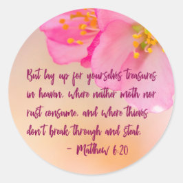 Pegatina Redonda Pero Prepararse Para La Flora Cristiana