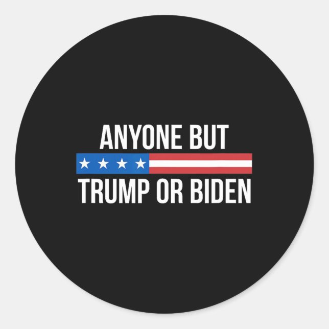 Pegatina Redonda Pero Trump O Biden - (Anverso)