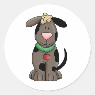 Pegatina Redonda perro
