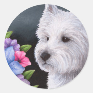 Pegatina Redonda Perro 82 Westie