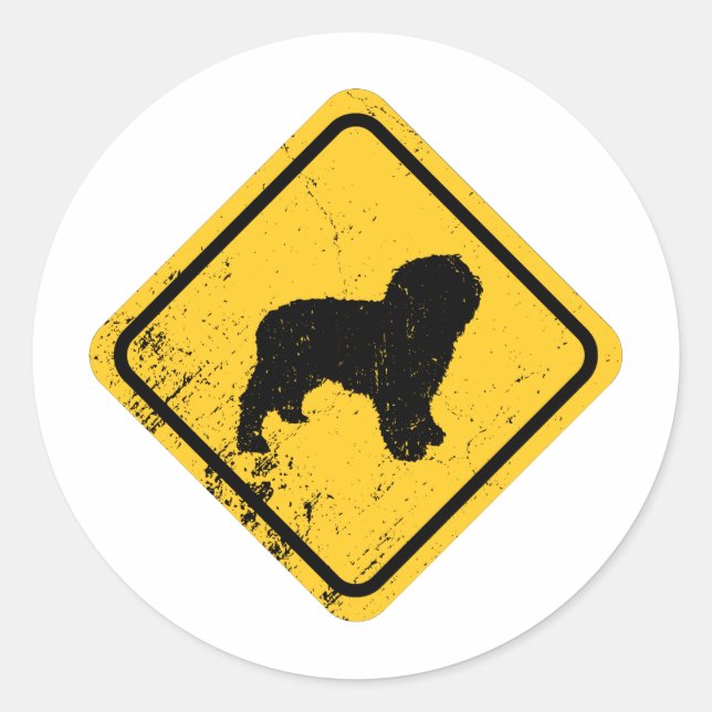 Pegatina Redonda Perro acuático español (Anverso)