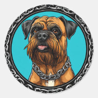 Perro con Collar de Cadena Diseño de Mascota Audaz