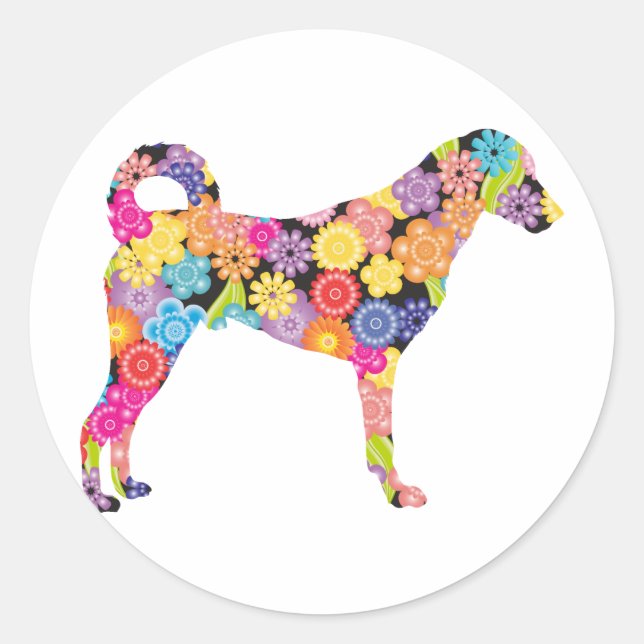 Pegatina Redonda Perro de Kangal (Anverso)