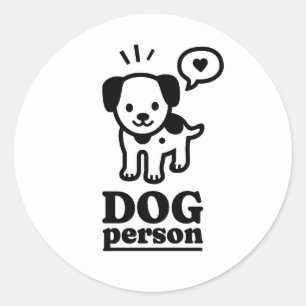 Pegatina Redonda Perro   Dog Lover   ¡Presenta!