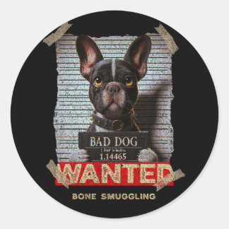 Pegatina Redonda Perro Malo Contrabando de Huesos: La Toma del Bost