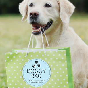 Pegatina Redonda Perro moderno Pata Gracias Fiesta