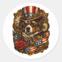 Perro Patriótico Steampunk
