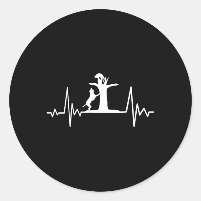 Pegatina Redonda Perros de caza de monedas Coonhound Heartbeat 1 (Anverso)