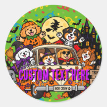 Perros de Halloween Furgoneta Retro Personalizada