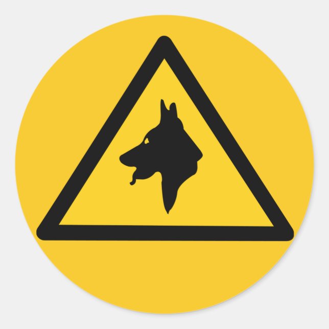 Pegatina Redonda Perros De La Policía De Las Fuerzas Armadas Del Re (Anverso)