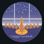 Pegatina Redonda Perros WagsToWishes_Menorah<br><div class="desc"></div>