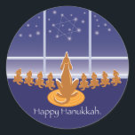 Pegatina Redonda Perros WagsToWishes_Menorah<br><div class="desc"></div>