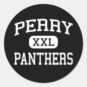 Pegatina Redonda Perry - Panthers - High School - Massillon Ohio
