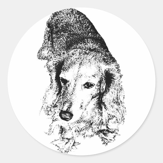 Pegatina Redonda Persevera – Dachshund (Anverso)