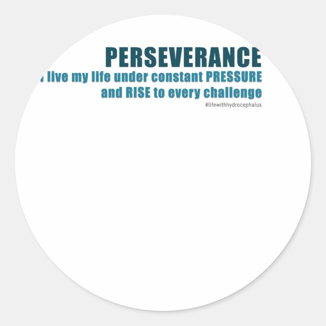 Pegatina Redonda Perseverancia (Anverso)