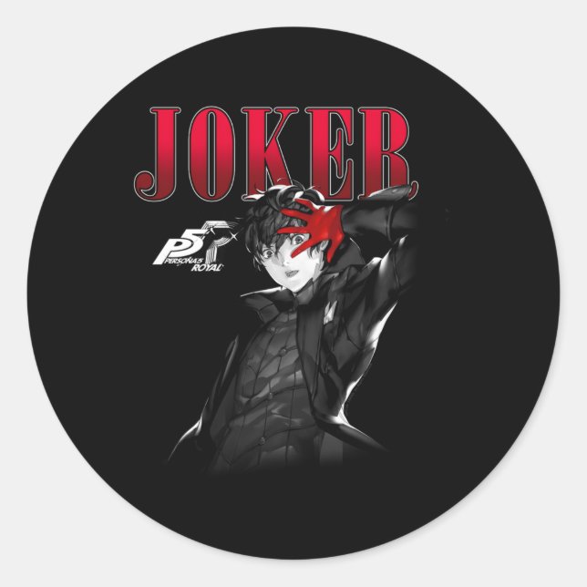 Pegatina Redonda Persona 5 Joker Neutral (Anverso)