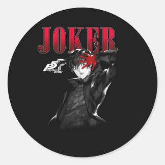 Pegatina Redonda Persona 5 Joker Neutral