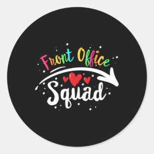 Pegatina Redonda Personal de Front Office Squad Fuuny Team