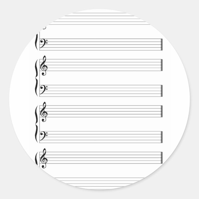 Pegatina Redonda Personal musical y cuevas (Anverso)