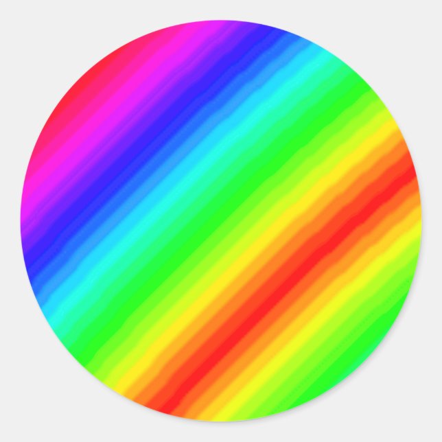 Pegatina Redonda Personalizable arcoiris (Anverso)