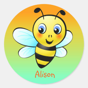 Pegatina Redonda Personalizable Bumblebee