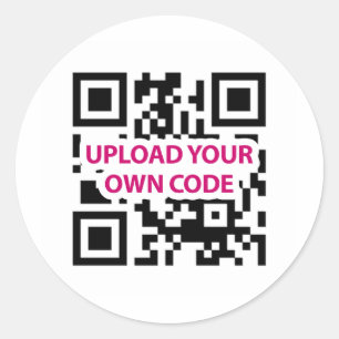 Pegatina Redonda Personalizable del código de QR