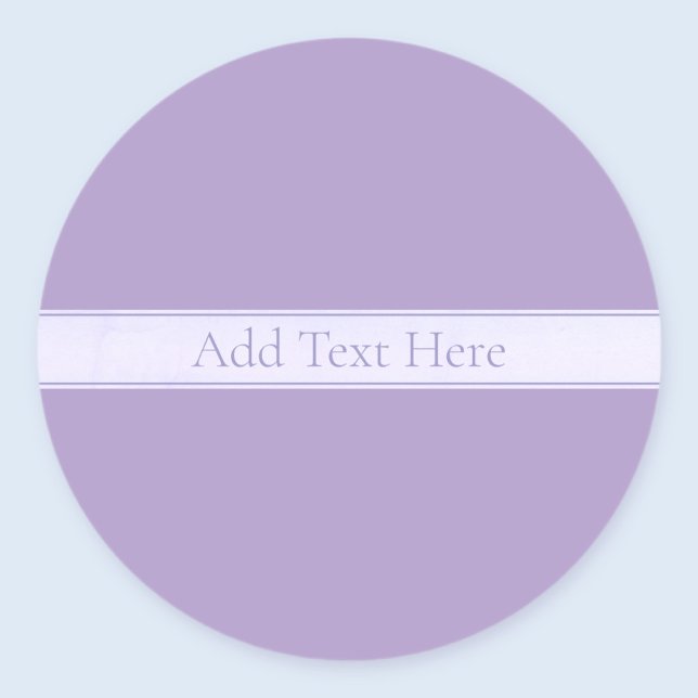 Pegatina Redonda Personalizable Elegante Lavanda Ligera Púrpura (Subido por el creador)