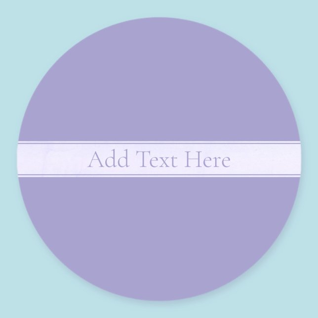 Pegatina Redonda Personalizable elegante pálido morado (Subido por el creador)