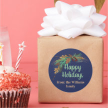 Personalizable Felices Fiestas de:...Pegatina