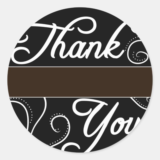 Pegatina Redonda Personalizable Gracias Pegatinas (Anverso)