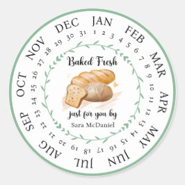 Pegatina Redonda Personalizable Horneado Fresco Sólo Para Tu Pegati