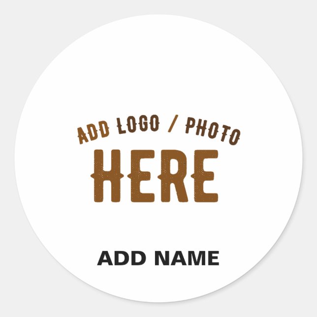 PEGATINA REDONDA PERSONALIZABLE MODERNO ESTILO BLANCO VERIFICADO MA (Anverso)