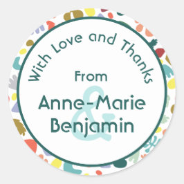 Pegatina Redonda Personalizable moderno urbanizado