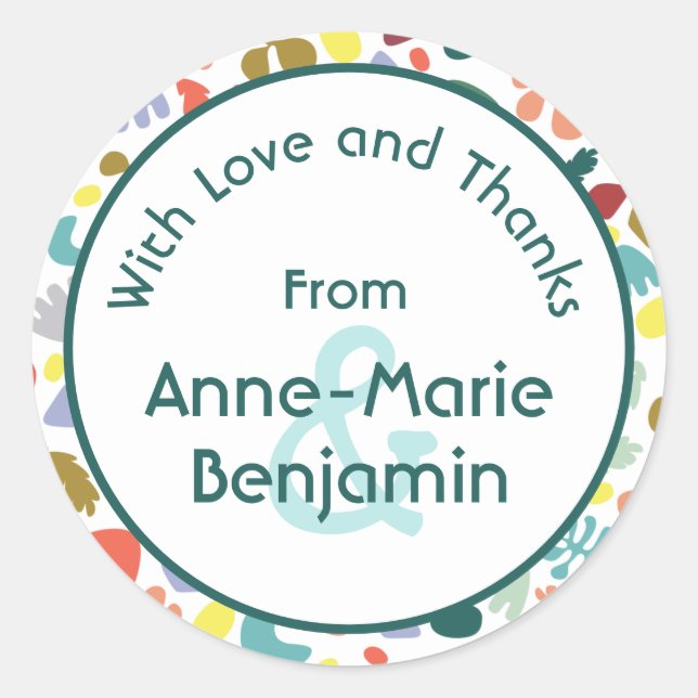 Pegatina Redonda Personalizable moderno urbanizado (Anverso)