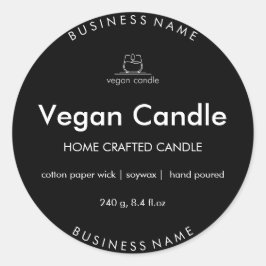 Pegatina Redonda Personalizable para velas caseras
