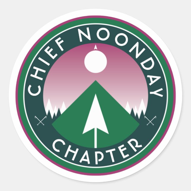 Pegatina Redonda personalizable principal del mediodía club de send (Anverso)