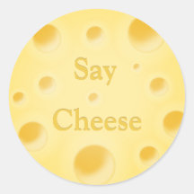 personalizable "Say Cheese" Cute Holey Queso Suizo