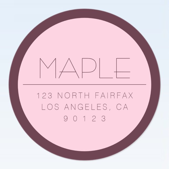 Pegatina Redonda Personalizable Texto moderno con borde (Subido por el creador)