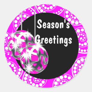 Pegatina Redonda PERSONALIZACIÓN de la familia empresarial de Navid