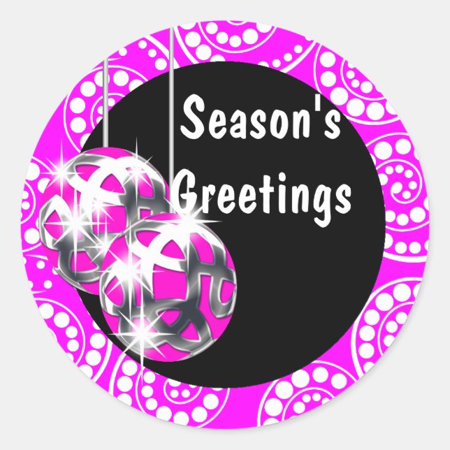 Pegatina Redonda PERSONALIZACIÓN de la familia empresarial de Navid (Anverso)