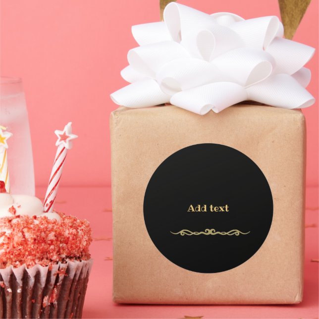 Pegatina Redonda Personalización de la impresión de oro negrita (Fiesta)