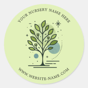 Pegatina Redonda Personalización de la marca Greenleaf Nursery