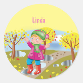 Pegatina Redonda Personalización de los bebés