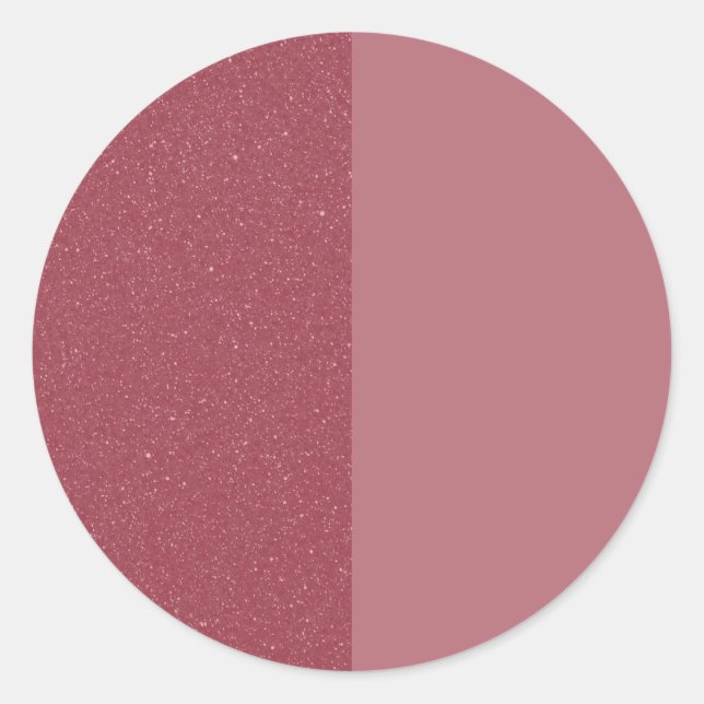 Pegatina redonda personalizada de rosa oro dividid (Anverso)