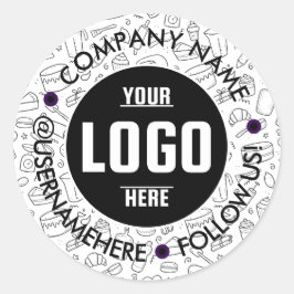 Pegatina Redonda Personalizado 3x3" Vinyl Redondo a prueba de agua